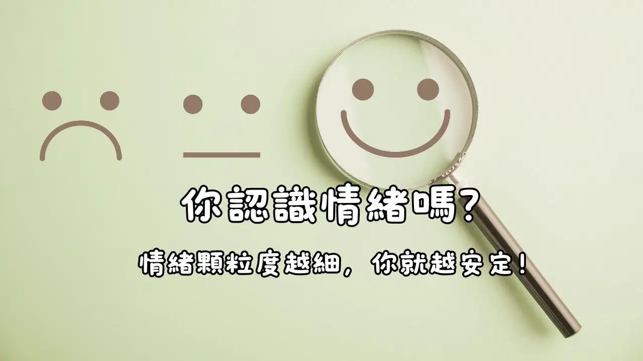 Read more about the article 你認識情緒嗎？情緒顆粒度越細，你就越安定！