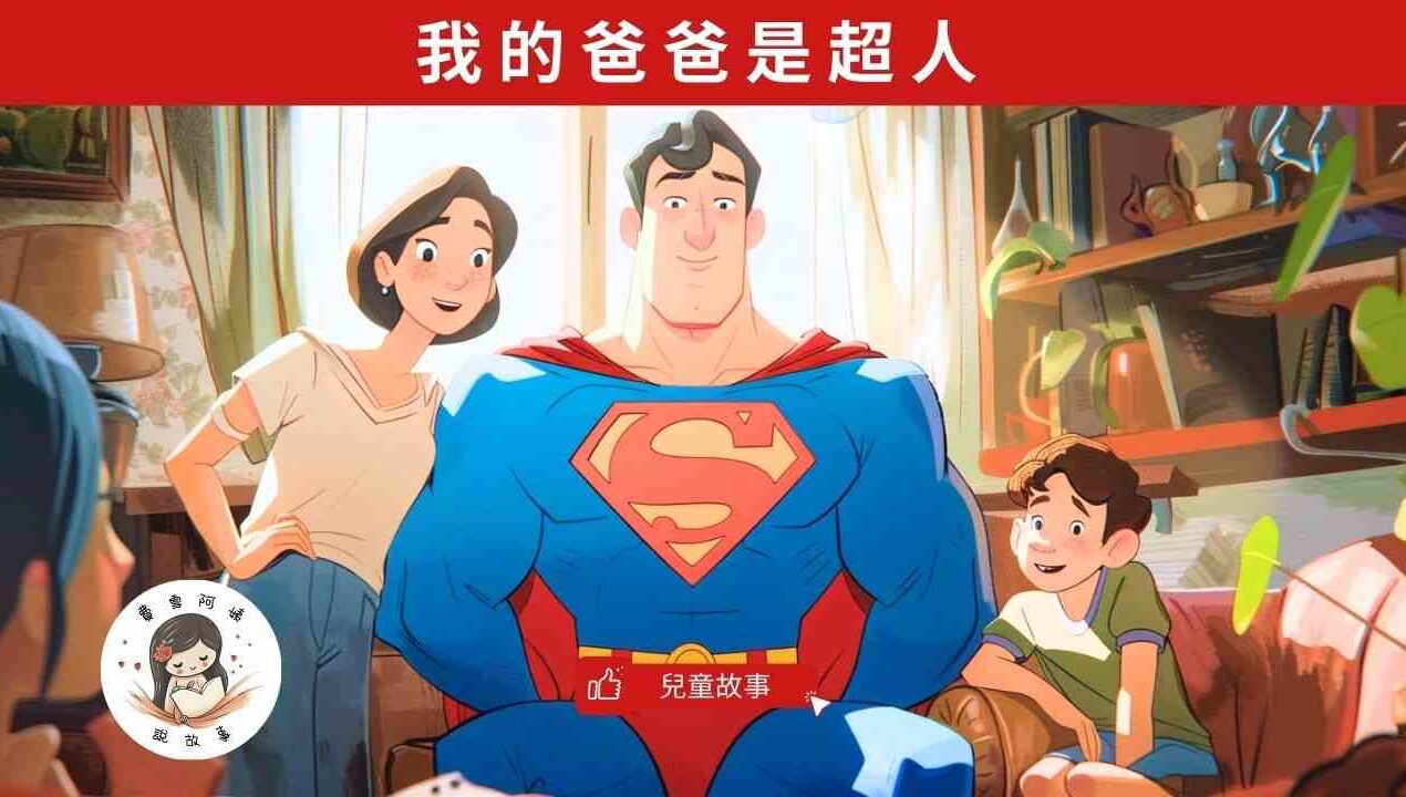 睡前故事《我的爸爸是超人》孩子心裡最強壯的大支柱