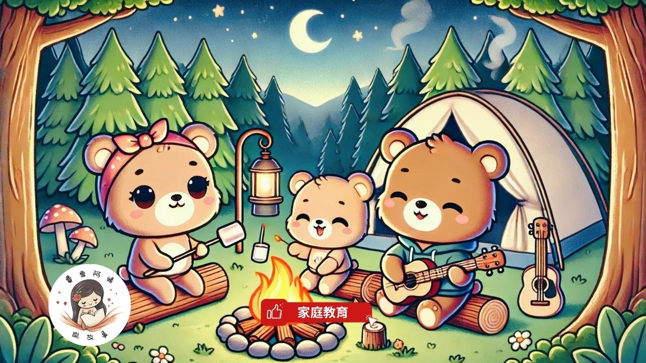You are currently viewing 睡前故事《露營真有趣》 我的家庭｜家庭教育｜兒童睡前故事｜原創故事