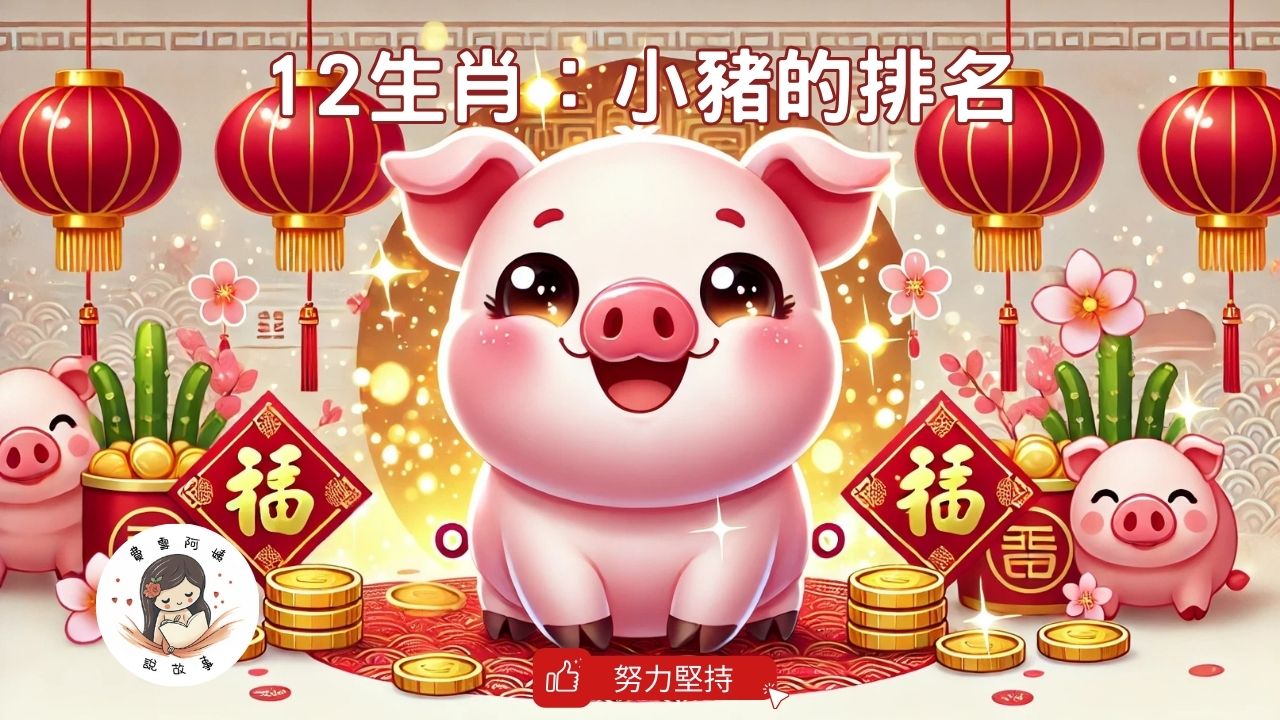 Read more about the article 睡前故事《12生肖：小豬的排名》 中國年新春故事｜堅持與韌性｜忠於自己｜原創故事