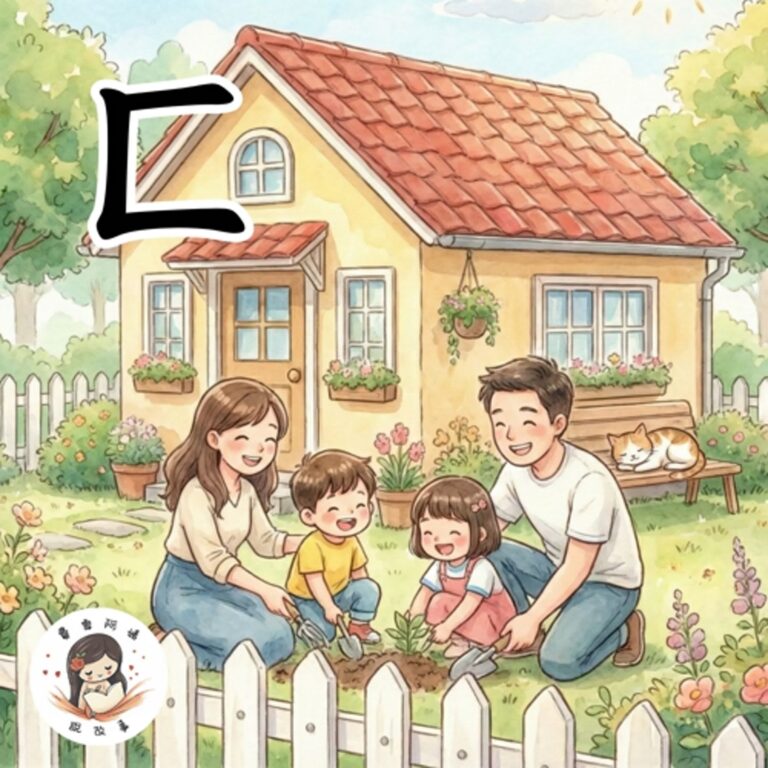 費雪阿姨教注音 EP4:ㄈ 房子|適合 3-7 歲的聽覺學習|搭配著色學習單