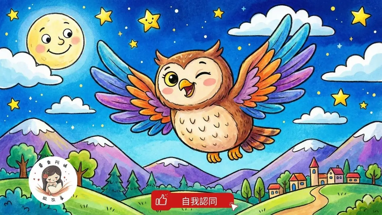 Read more about the article 睡前故事《貓頭鷹咕咕的節奏》 自我認同｜恆毅力 ｜親情支持