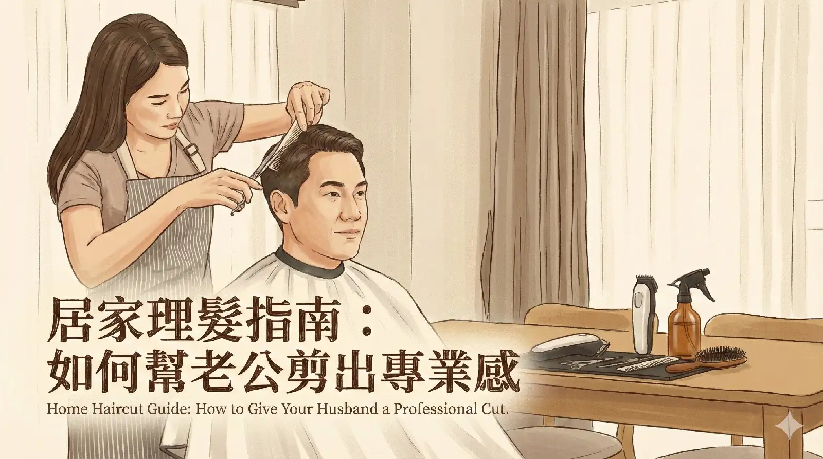 Read more about the article 居家理髮指南：如何幫男生（老公）剪頭髮？