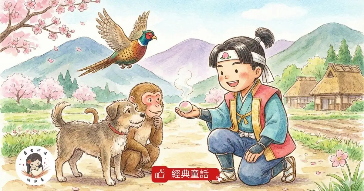 Read more about the article 睡前故事《桃太郎》 世界經典童話｜勇敢與分享｜互助合作