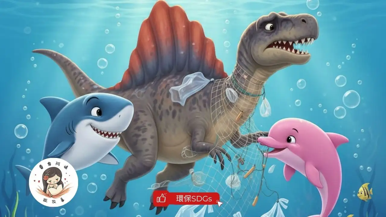 Read more about the article 睡前故事《海洋遇見大棘龍》 海洋冒險｜愛護地球｜環保SDGs故事